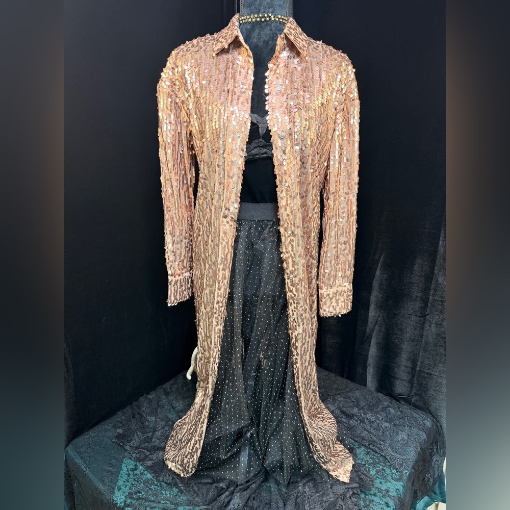 Sequin Long Sleeve Dress - Picture 4 of 8
